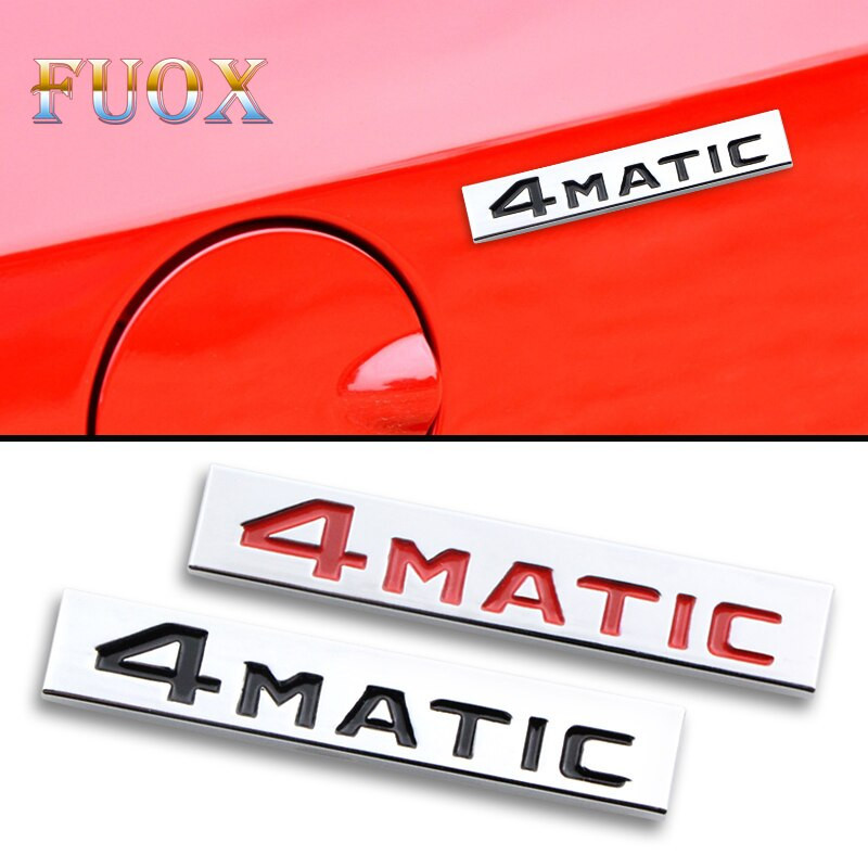 2pcs Mode Bilstyling 4matic 4 Matic Logotyp 3d Aluminium Metall Emblem Sticker För Amg Mercedes W212 W211 C E