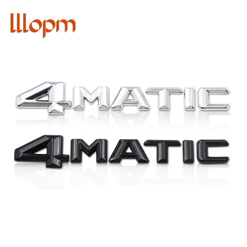 Krom 4matic 4 Matic Logotyp 3d Metall Sticker Emblem Sticker Bilstyling För Amg Mercedes W212 W211 C E S Bak Trunk