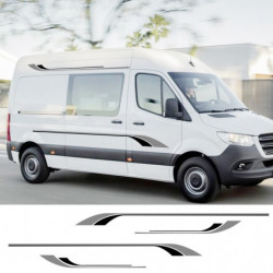 För Mercedes Sprinter Bil Lång Sida Ränder Klistermärken Bil Diy Sporter Styling Dekoration Dekal Bilar Bil