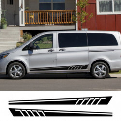 2pcs För Mercedes V Klass Vito Viano Bil Sida Dörr Klistermärken Bil Diy Vinyl Filma Dekaler Bil Styling Bil