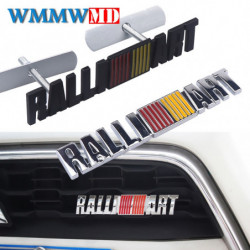 3d Metall Ralliart Främre Grill Emblem Grill Bricka Dekal För Mitsubishi Ralliart Lancer 9 10 Asx Främling 3