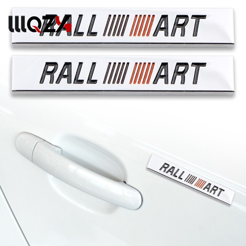 3d Metall Bil Styling Ralliart Aluminium Emblem Sticker För Mitsubishi Asx Lancer Pajero Främling L200 Delica