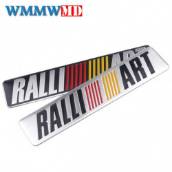 3d Metall Bil Styling Ralliart Aluminium Emblem Sticker För Mitsubishi Asx Lancer Pajero Främling L200 Delica