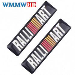 4pack Bil Dekoration Sticker Dekal Sporter Ralliart Emblem För Mitsubishi Lancer Asx Främling Pajero Galant Bil