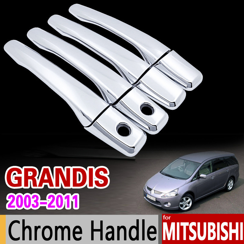 För Mitsubishi Grandis Krom Dörr Hantera Omslag Trimma Uppsättning 2003 2004 2005 2006 2007 2008 2009 2010 2011