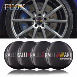 4pack Ralli Konst Sporter Bil Styrning Däck Hjul Centrum Bil Sticker Nav Keps Bricka Dekaler Symbol För Mitsubishi