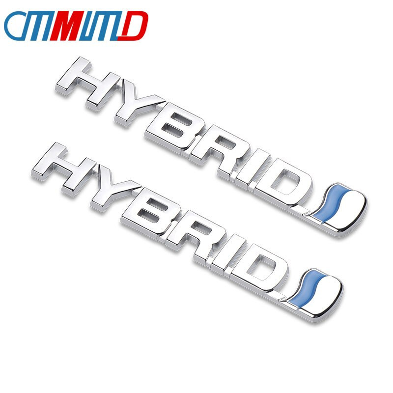 Bil Styling 3d Metall Hybrid Emblem Sticker Bil Bricka Dekal För Toyota Prius Camry Krona Auris Rav4s Bil Dekoration