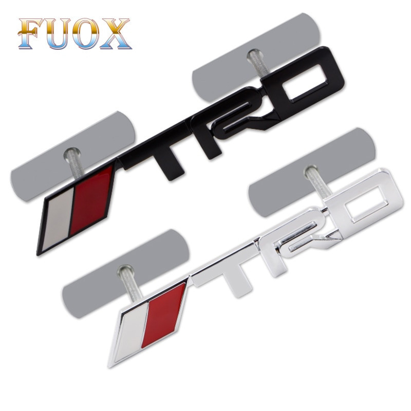 3d Metall Trd Grill Emblem Bricka Sticker Styling Trd Metall Emblem För Toyota Tävlings Bil Logotyp Jdm Huva