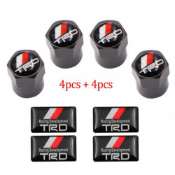 4pack 4pack För Toyota Krona Camry Reiz Trd Tävlings Logotyp Bil Tillbehör Hjul Däck Delar Sport Ventil Stam