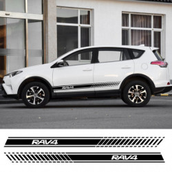 2pcs Bil Sida Ränder Klistermärken För Toyota Rav4 Bil Vinyl Filma Dekaler Diy Styling Dekoration Bil Bil Inställning