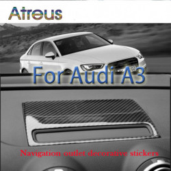 Atreus Bilstyling Kol Fiber Instrumentbräda Navigering Dekorativ Gps Trimma Klistermärken För Audi A3 8v 8p