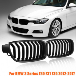 För Bmw F30 F31 F35 3 Serier 2012 2013 2014 2015 1 Par Främre Njure Grill Galler Matte Svart