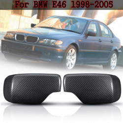 För Bmw E46 19982005 1 Par Bil Styling Kol Fiber Vinge Dörr Bakåtsikt Uppvärmd Speglar Keps Spegel Covers