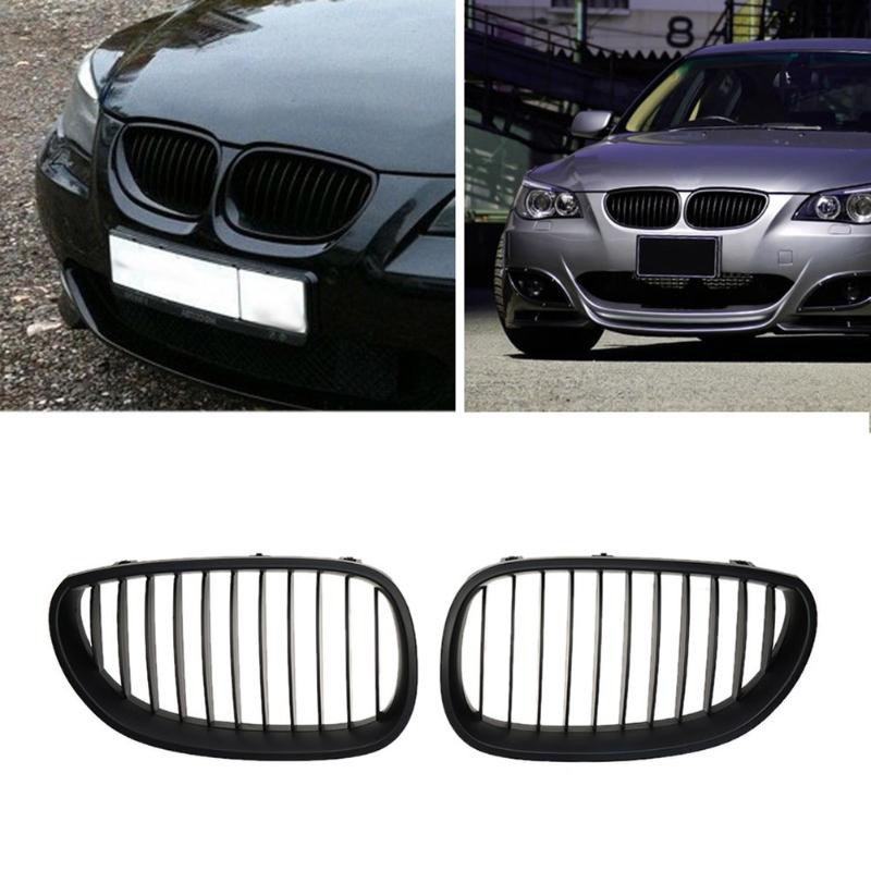 Vodool 2pcs Främre Matte Svart Bil Njure Galler För Bmw E60 E61 520d 520i 523li 525li 530li Magmuskler Bil Tillbehör