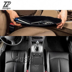 Zd 2pcs Bil Styling Sittplats Glipa Ficka Låda Sittplats Covers För Audi A4 B6 B8 Vw Passat B5 B7 Skoda Octavia