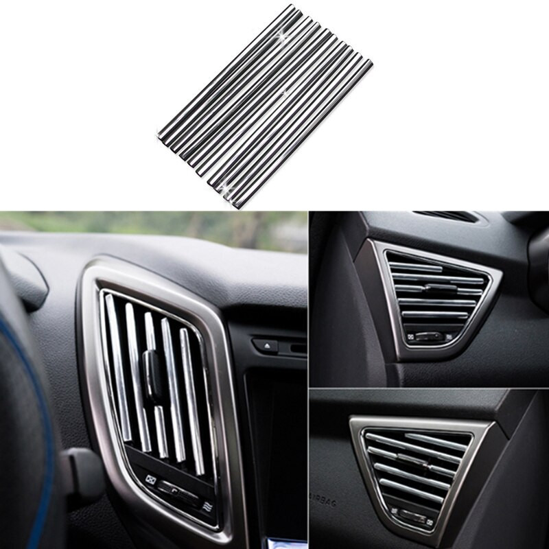 Bil Styling U Formad Diy Luft Ventilera Grill Dekoration Remsa För Audi A1 A2 A3 A4 A5 A6 A7 A8 Q2 Q3 Q5 Q7 S3s8