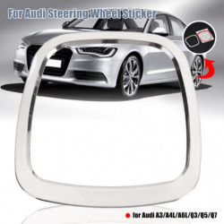 För Audi Dekoration 1 St Aluminium Legering Styrning Hjul Ringa Sticker Omslag Emblem Trimma Stöd A3 A4l A6l