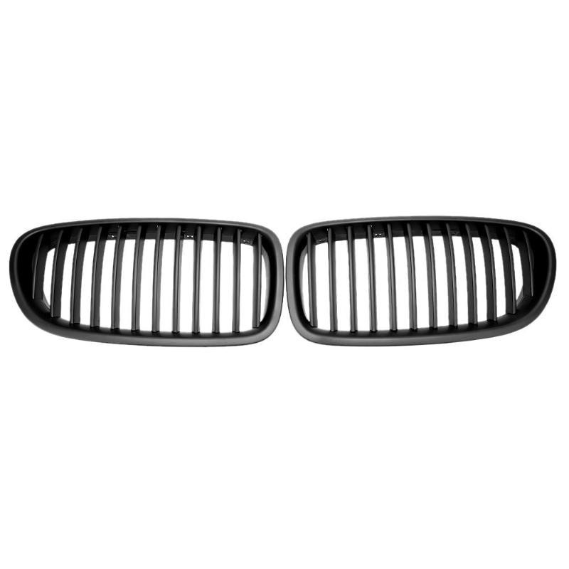 Vodool 2pcs Bil Styling Tillbehör Matte Svart Främre Njure Galler För Bmw 5 Serier 520i F10 523i 20102014 Bil