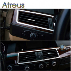 Atreus Aluminium Legering Centrum Luft Balsam Ventilera Utlopp Ram Covers Interiör Klistermärken För Bmw 5 Serier