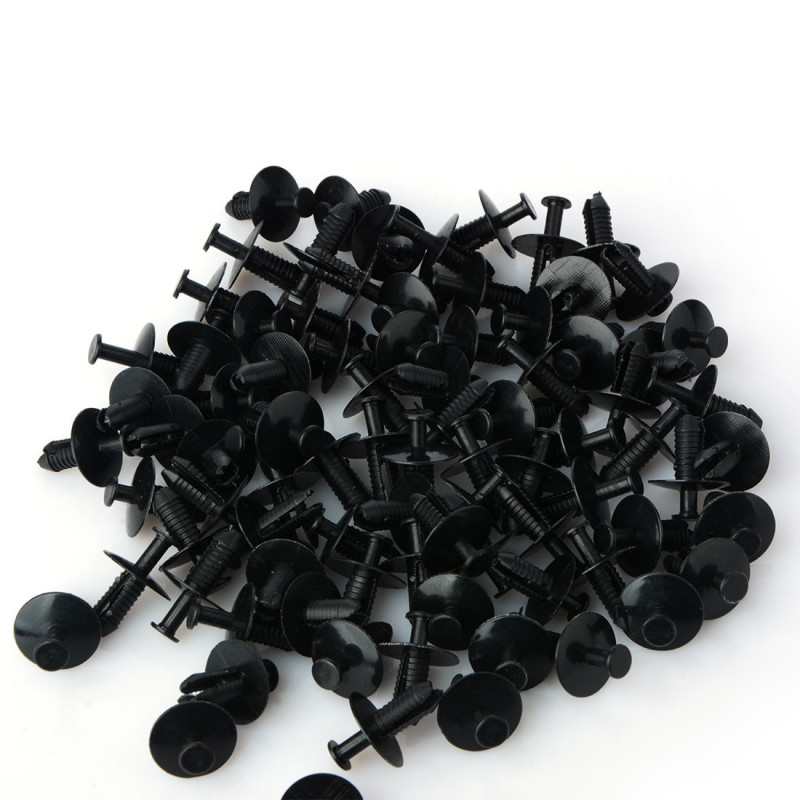 100pcs 7mm Hål 16112 Plast Stötfångare Skjuta På Typ Expansion Hållare Expanderande Nit Fixering Clips För