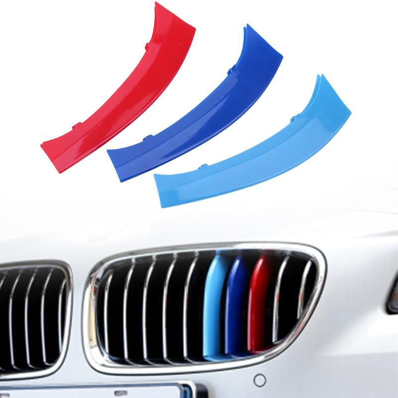 3pcs Carstylling Tricolor Grill Föra In Trim Främre Njure Grill Strips Med Värme Motstånd För Bmw X3 F25 F26