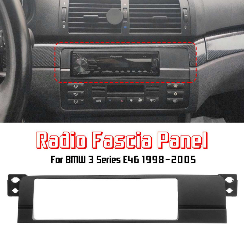 1 Dån Bil Radio Fascia Stereo Panel Rusa Montera Trimma Omge Ram Tallrik För Bmw 3 Serier E46 19982005