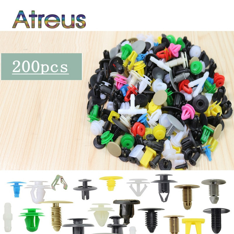 200pc Blandad Bil Dörr Stötfångare Clips Hållare Bil Fästanordning Nit För Peugeot 206 407 Citroen C4 Honda