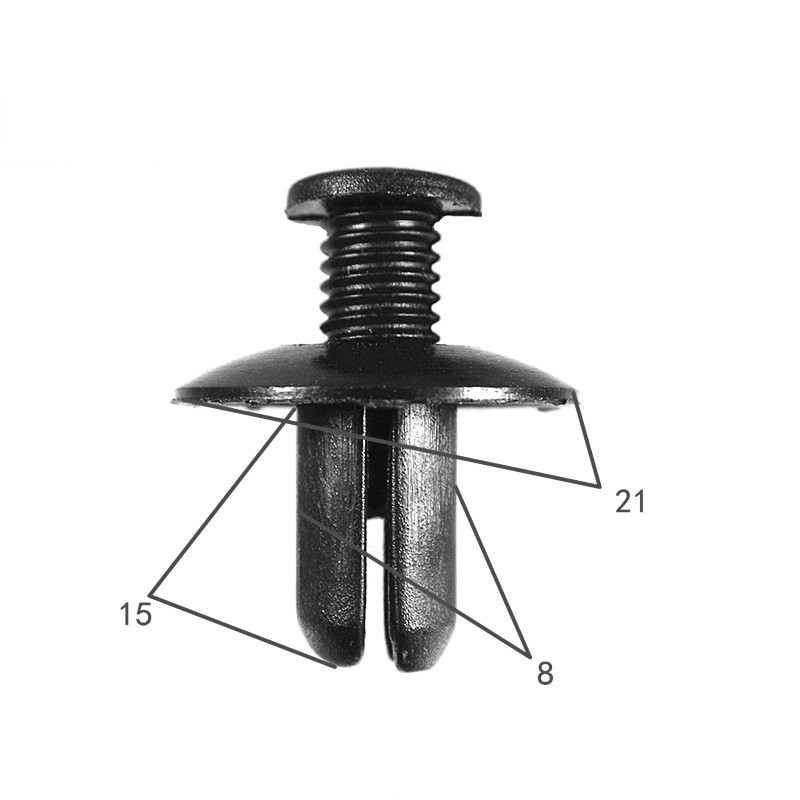 8mm Universell Typ Bil Plast Förlänga Skruva Nit Fästanordning Bil Stänk Fast Clips För Hyundai Mazda Honda