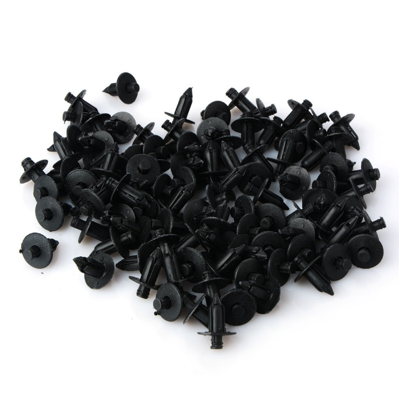 100pcs 8mm Hål Bil Fästanordning Plast Nit Cykel Kåpa Trimma Clips För Honda Yamaha Suzuki Kawasaki Bil Fästanordning