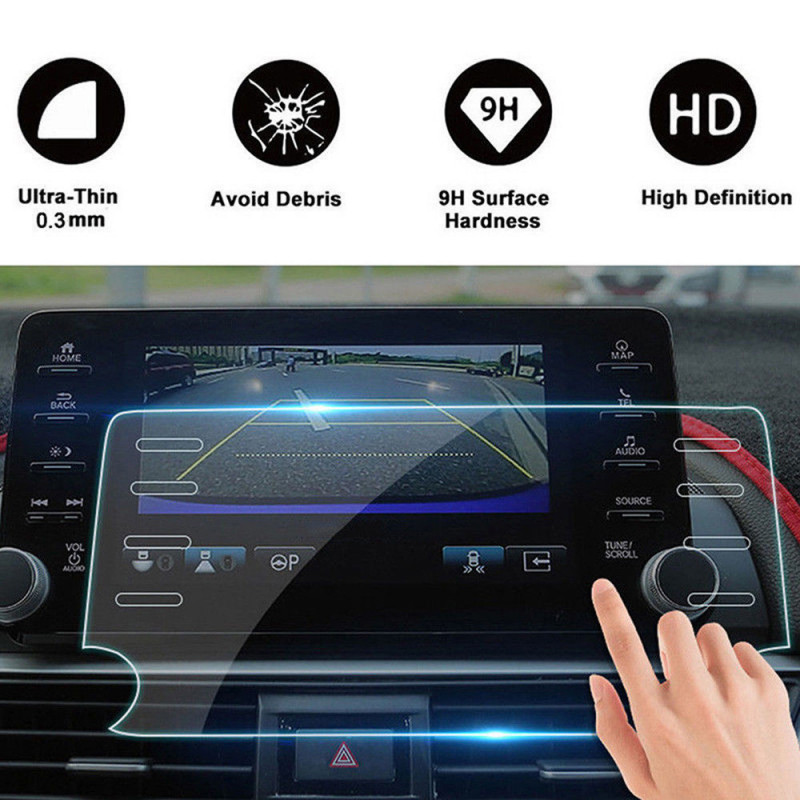 8 Tum 8 Hål Bil Dvd Navigering Tempererad Glas Skärm Beskyddare Passar För Honda Bevilja Visa Filma Gps Skyddande
