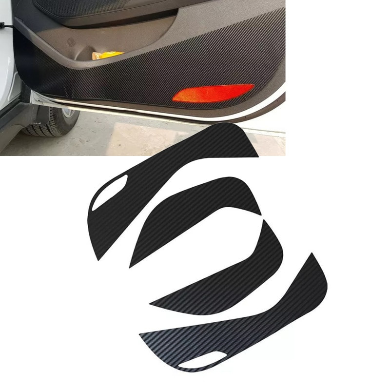 Jeazea 4pack Kol Fiber Inre Dörr Skyddande Sticker Anti Sparka Filma Dekal För Hyundai Tucson Tl 2015 2019