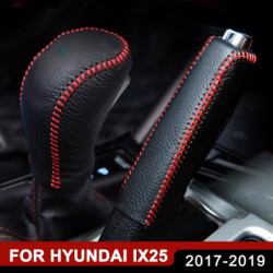 Interiör Tillbehör För Hyundai Creta Ix25 2019 Flytta Knopp Covers Handbroms Omslag Läder Handstitched Redskap