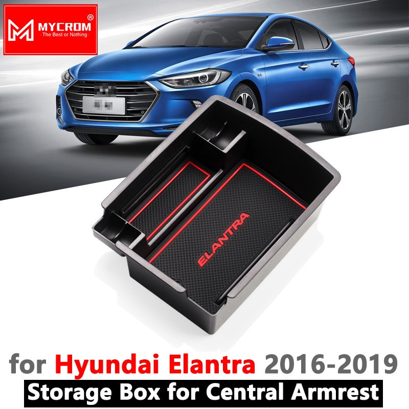 Armstöd Låda Lagring Stuvning Städa För Hyundai Elantra 2019 Ad Avante Super Elantra Bil Arrangör Tillbehör