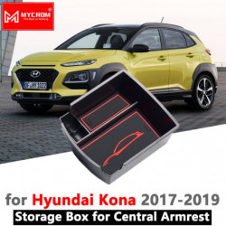 Armstöd Låda Lagring För Hyundai Kona 2019 Kauai Stuvning Städa Bil Arrangör Halkskydd Sudd Tillbehör Bil