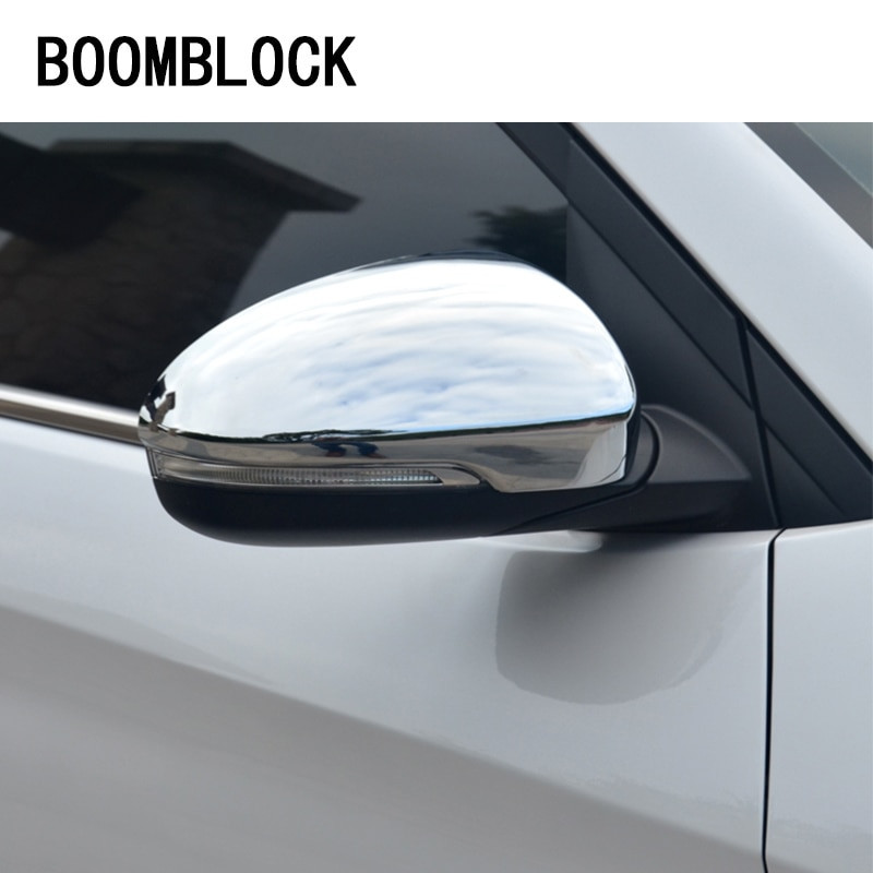 Boomblock 2pcs Bil Bilstyling För Hyundai Tucson 2015 Bakåtsikt Spegel Ram Trimma Covers Magmuskler För Tucson