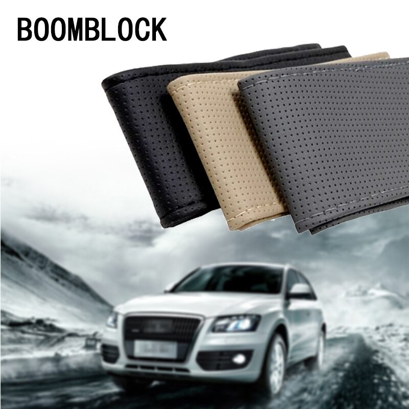 Boomblock 38cm Bil Covers Styrning Hjul Läder För Vw Polo Golf 4 5 Passat Hyundai Tucson Solaris Ix35 Mitsubishi