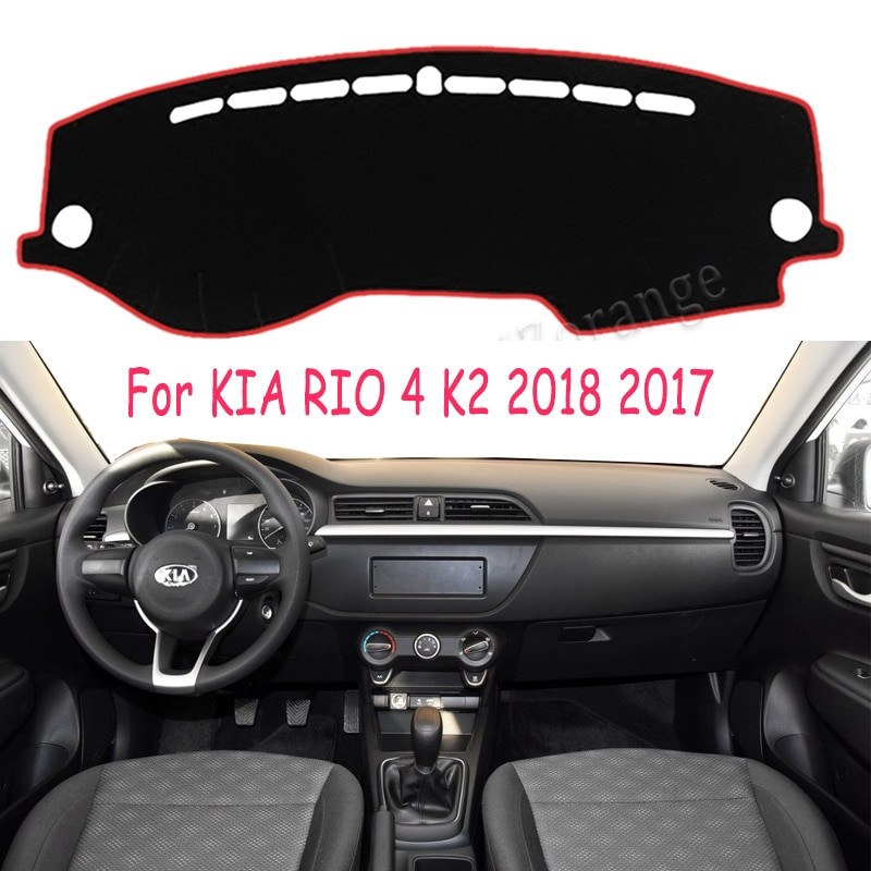 För Kia Rio 4 K2 Lhd Instrumentbräda Covers Dashmat Covers Sol Skugga Rusa Styrelse Omslag Matta Bilstyling Matta