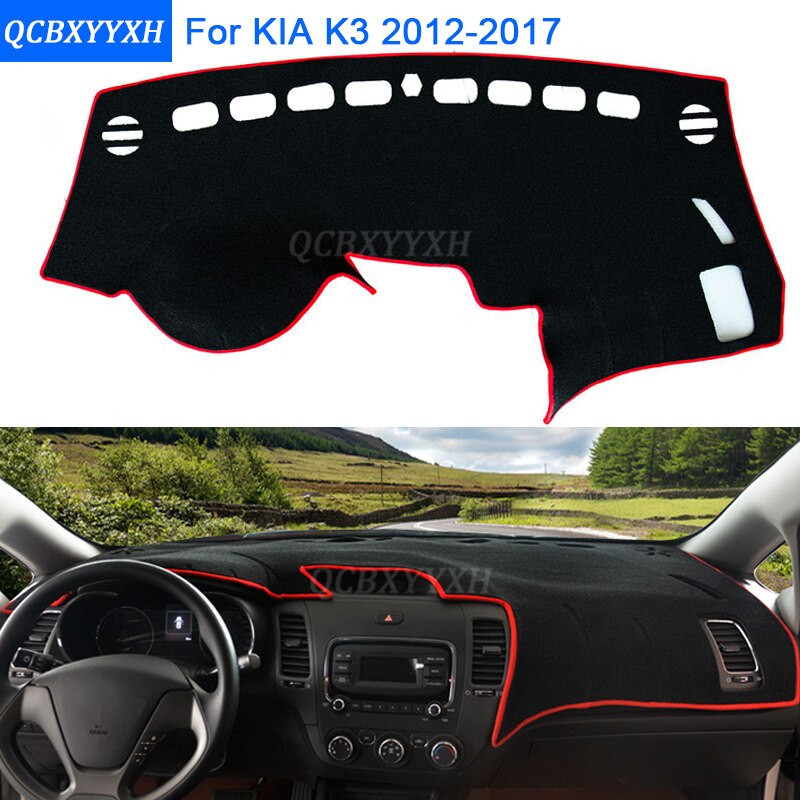 Bil Styling Instrumentbräda Skyddande Matta Skugga Prydnadskudde Pophobism Vaddera Interiör Matta För Kia K3