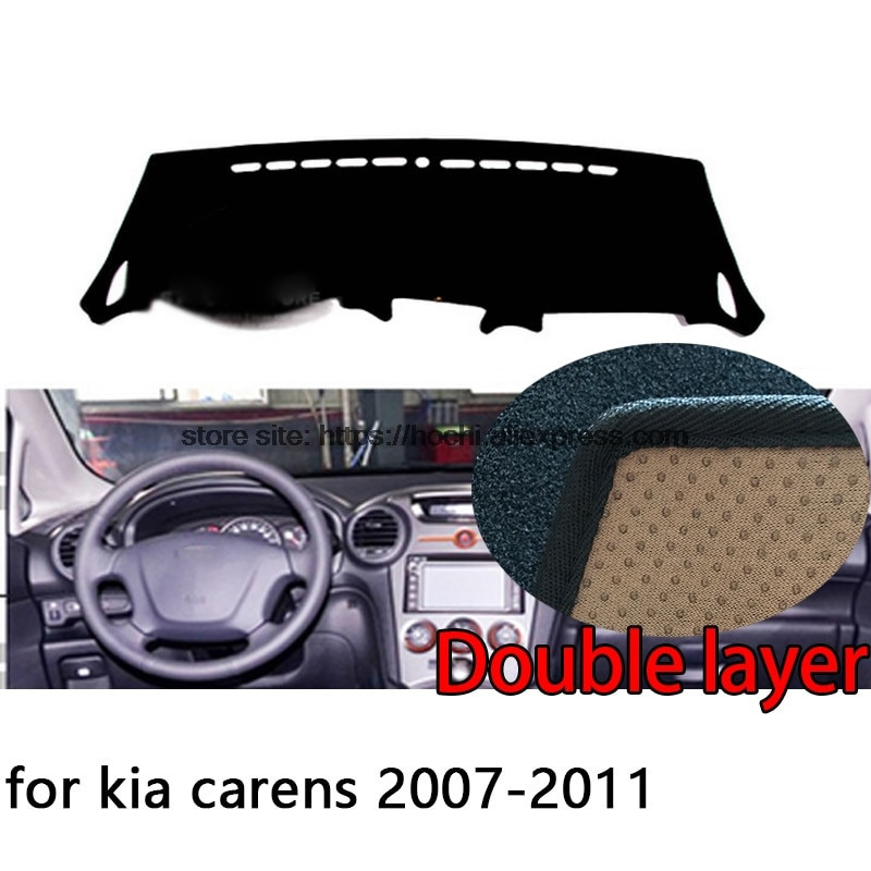 För Kia Carens 20072011 Dubbel Lager Silica Gel Bil Instrumentbräda Vaddera Instrument Plattform Skrivbord Undvika