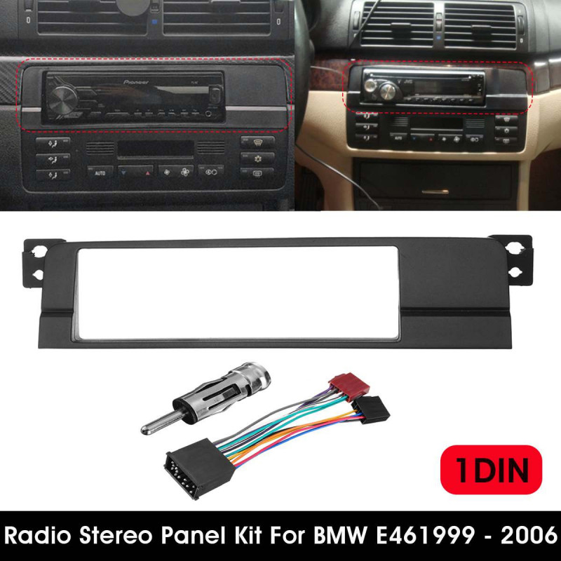 1 Dån Bil Radio Fascia Fascias Panel Ram Cd Dvd Rusa Audio Omslag Trimma För Bmw 3 Serier E46 1999 2000 2001