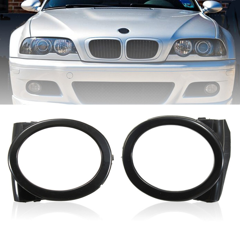 Par Svart Bil Dimma Ljus Covers För Bmw E46 M3 Stil 2001 2002 2003 2004 2005 2006 Vänster Rätt Dimma Ljus Lampa