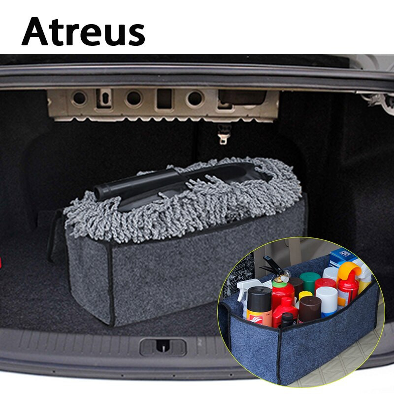 Atreus Bil Sittplats Tillbaka Trunk Låda Väska Lagring Arrangör Hållare För Mercedes Benz W204 W203 W211 Amg