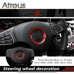 Atreus 1 St Bil Styrning Hjul Ringa Klistermärken För Mercedes Benz W205 W204 W211 W210 Glc Glk Cla Clk En B